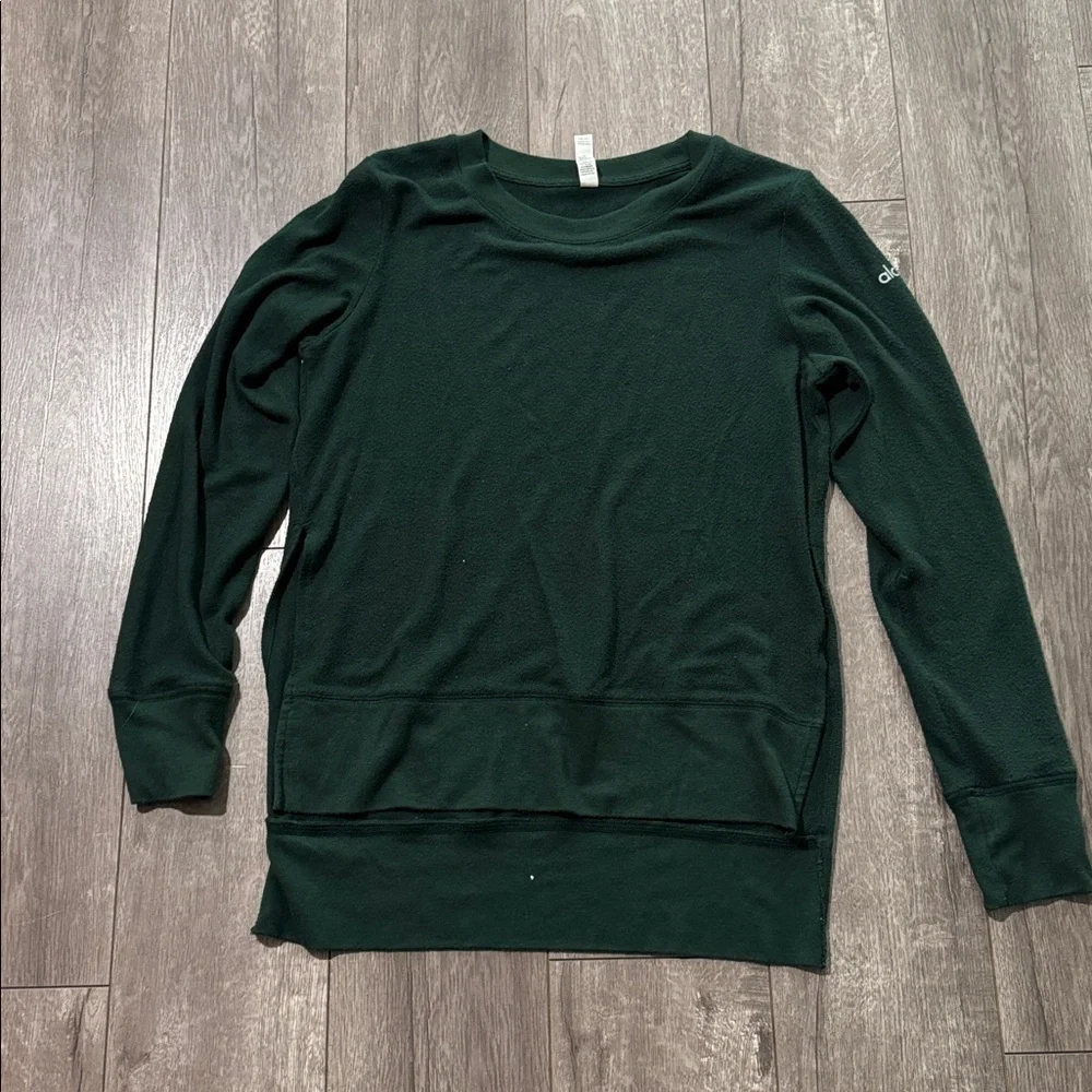 Also yoga glimpse forest green pullover sweater S